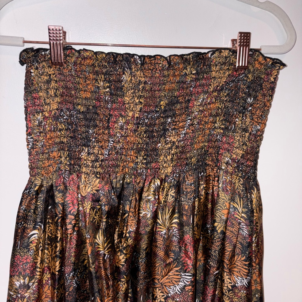 La Prestic Ouiston Silk Smocked Maxi Skirt - Picture 2 of 6